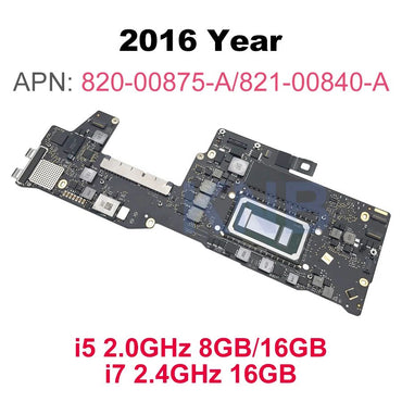 Placa-mãe Original A1708 para MacBook Pro A1708 Placa Lógica 2.0GHz 2.3GHz 2.5GHz 8GB 16GB 820-00875-A 820-00840-A 2016 2017