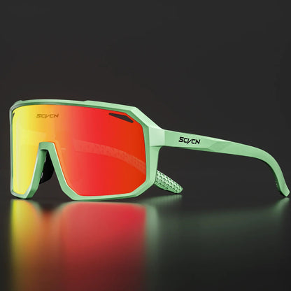 SCVCN Photochromic Cycling Glasses Bike Mountain Bicycle Golf UV400 Sunglasses Sport Protection Glasses for Men Women Baseball