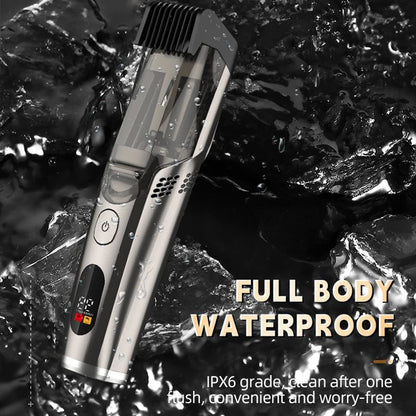 Vacuum Beard Trimmer for Men, Adjustable Length with 2 Comb (1-20mm), Electric Vacuum Trimmer for Beard, Mustache, Stubble