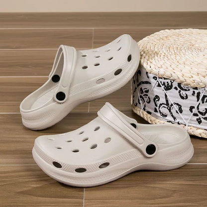 Stock Available 2024 New Large Size Beach Hollow Out Sandals Men's and Women's Garden Shoes Plus Size EVA Sole EVA Strap