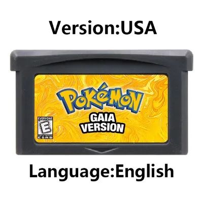 Cartucho de Jogo GBA Console de Videogame 32 Bits Card da Série Pokemon Crown Clover Unbound Quetzal Glazed Gaia Emerald Legacy
