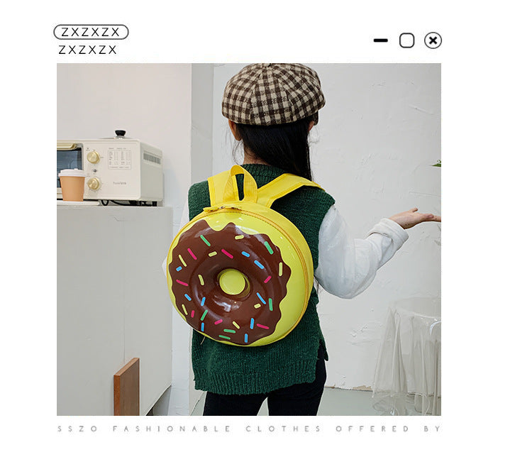 Cartoon Kids Backpack Cute Donut Eggshell Bag Fun Kindergarten Kids Backpack Boys Girls Backpack