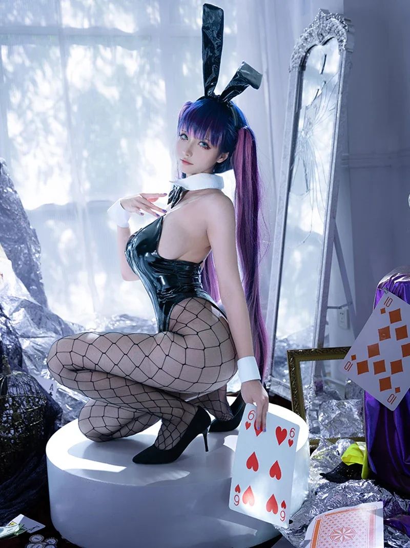 Panty&Stocking Cosplay Bunny Costumes Halloween Christmas Party Sets Uniform Suits