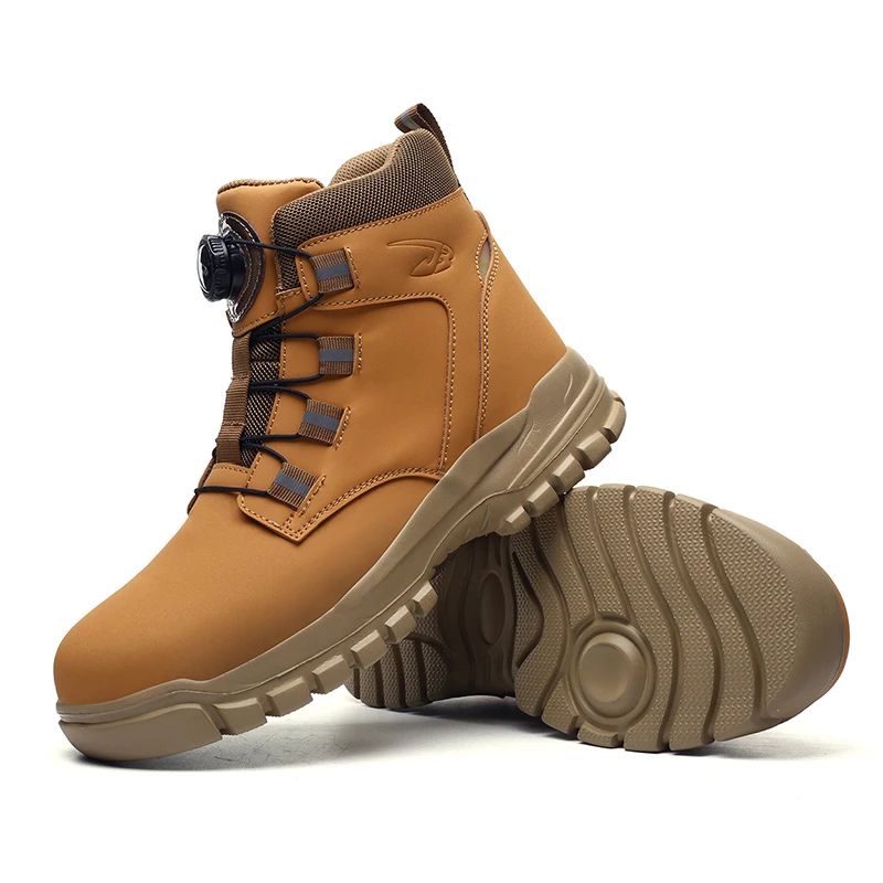 Botas de segurança masculinas à prova d'água, indestrutíveis, com biqueira de aço, anticorte, resistentes a perfurações, sapatos de segurança para motociclistas, Botas Para Hombre