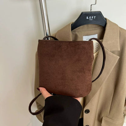 Design PU Suede Leopard Shoulder Bags for Women 2025 New Winter Crossbody Bag Females ?Luxury Handbags and Purses Bucket