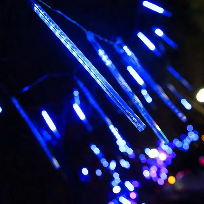 EU/US Meteor Shower LED String Lights Christmas Tree Garden Decor Birthday Wedding Christmas Party Decoration Fairy Lights