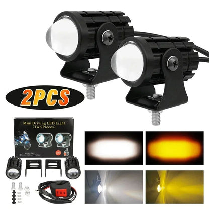 Super Bright Motorcycle LED Explorers Headlight Projector Fisheye Lens LED Moto Fog Auxiliary Motorcycle Headlight