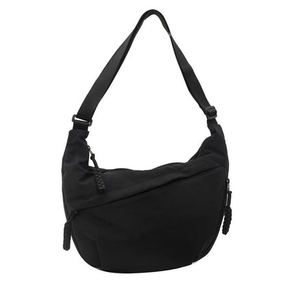Durable Nylon Fabric Shoulder Bag High Capacity Women's Crossbody Messenger Bag Stylish Leisure Hobo Handbag for Everyday Use