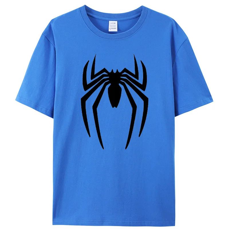 Summer Spider Men's T-Shirt Short Sleeve Sport Cartoon Hero Tops Tees Oversized Streetwear Casual T Shirts Designer Men Clothing