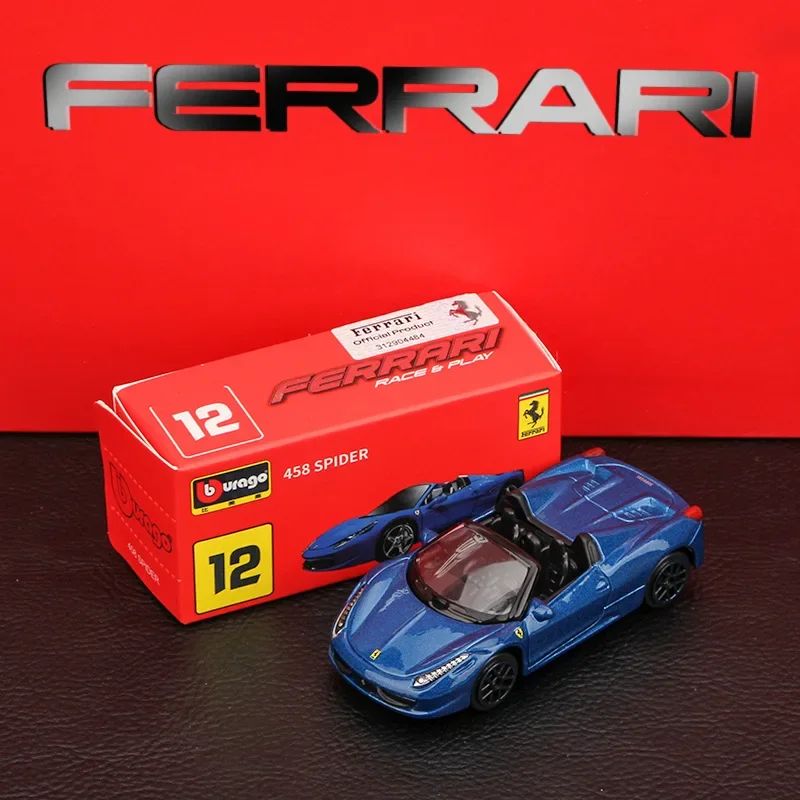 New In Stock Bburago 1:64 Ferrari 812 Competizione Yellow Alloy Miniature Ferrari Datyona Sp3 Sports Diecast Model Custom Toys