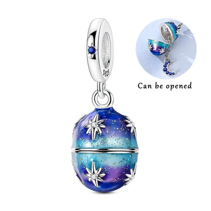 925 Sterling Silver Can Be Opened Pandant Easter Egg Charms Beads Fit Original Bracelet Making Fine Jewelry Women DIY Gift