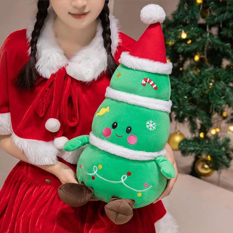 Cute Santa Claus & Elk Snowman Gingerbread Man Plush Toys Stuffed Animal Doll Christmas Gifts For Children Kids Home Decoration