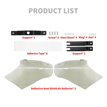 Motorcycle Air Deflector Reflective Saddle Air Heat Shields ABS For Harley Heritage Softail Fatboy FLSTF FLS FXS Slim 2000-2017