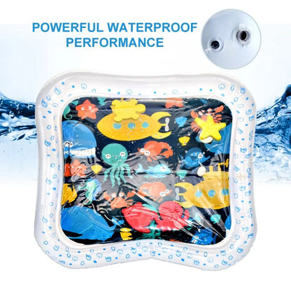 Almofada de Atividades Aquáticas Criativas para Bebês Tapete Inflável para Barriga para o Desenvolvimento Sensorial Brinquedos de Atividades Aquáticas para Bebês e Crianças Pequenas