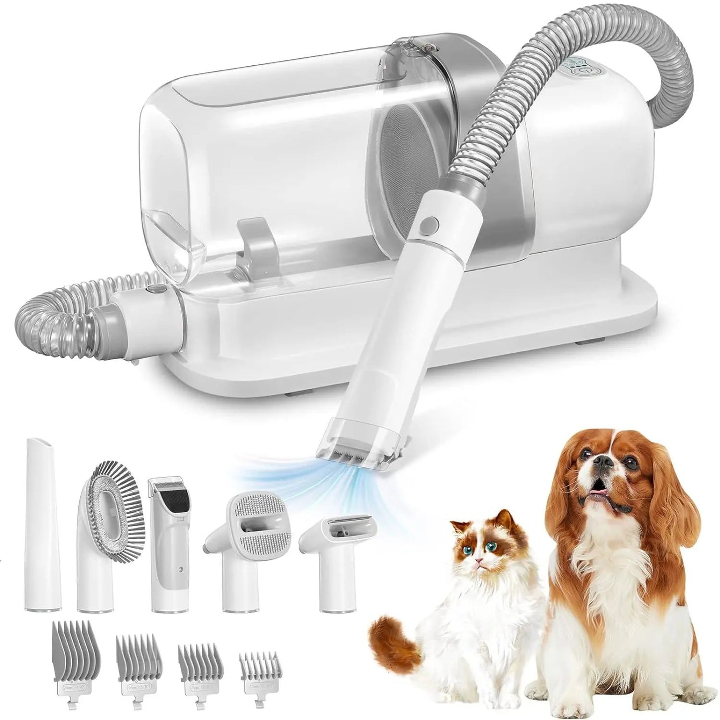 Aspirador de Pelo para Cães e Kit de Higiene com Capacidade de 2,3L e Reservatório de Pó Maior Escova de Pelo para Cães Aspirador de Pelo para Animais de Estimação