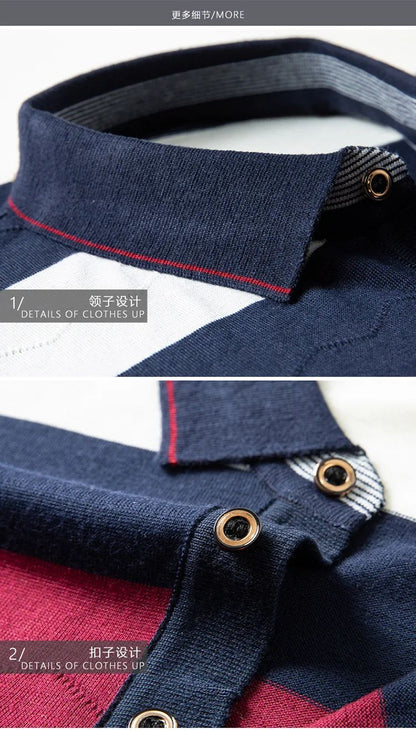 Pop Short Sleeved Men's Polo Shirt, Summer Knitted T-shirt, Short Sleeved Top, Men's