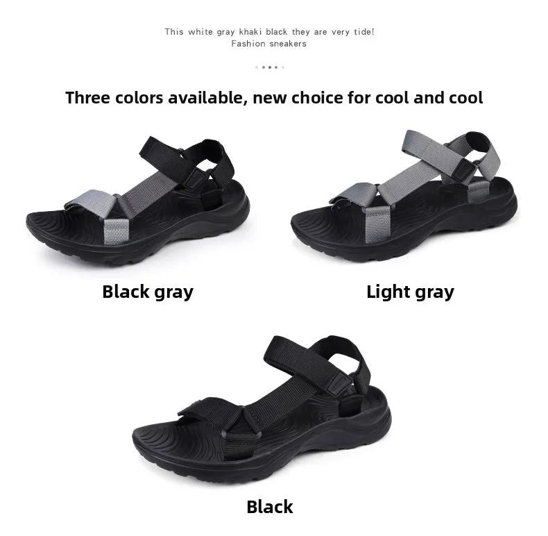 Men Sandals Non-slip Summer Flip Flops High Quality Outdoor Beach Slippers Casual Shoes Cheap Men's shoes Water Shoes 9072