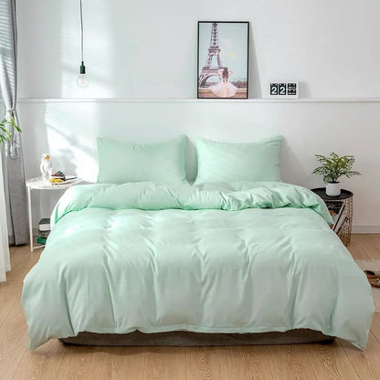 Capa de Edredom Nórdica Lixada Cor Sólida 220x240 Solteiro Casal Queen King Conjunto de Roupa de Cama Simples Fronha Roupa de Cama (Sem Lençol)