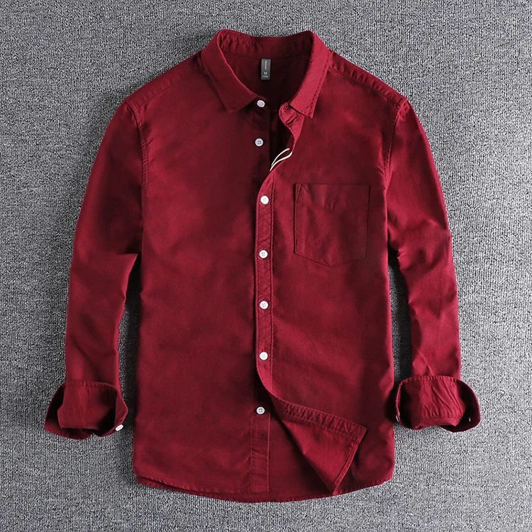 Basic Minimalist Men Shirt Jacket Pure Cotton Washed Oxford Military Light Casual Work Safari Style Shirts Mens Tops Shirt