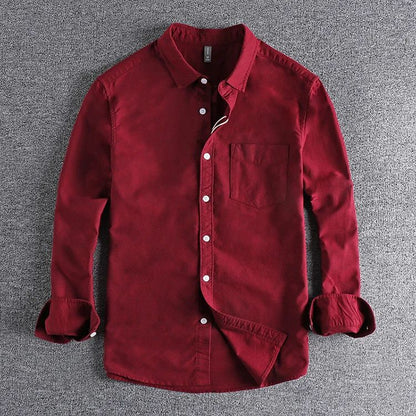 Basic Minimalist Men Shirt Jacket Pure Cotton Washed Oxford Military Light Casual Work Safari Style Shirts Mens Tops Shirt