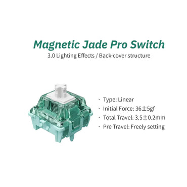 GATERON Magnetic Jade Pro Switch Linear Ajustável Teclado Mecânico Magnético Personalizado Jogos Magnéticos Chaves Hifi Keystroke