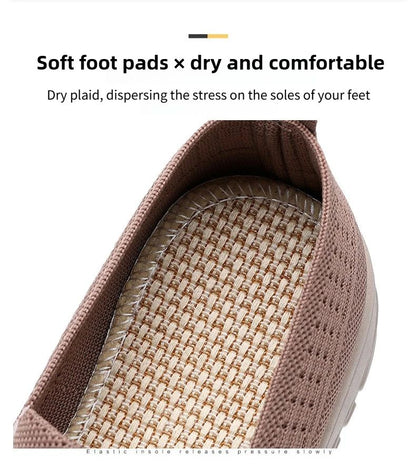 Women's Shoes Summer 2025 Breathable Single Shoes with Soft Sole Thick Sole Casual Cloth for Women Free Shippiing Shoes