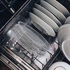 Three stackable air fryer racks made of 304 stainless steel, non stick frying pan and barbecue grill rack, kitchen cooking tools