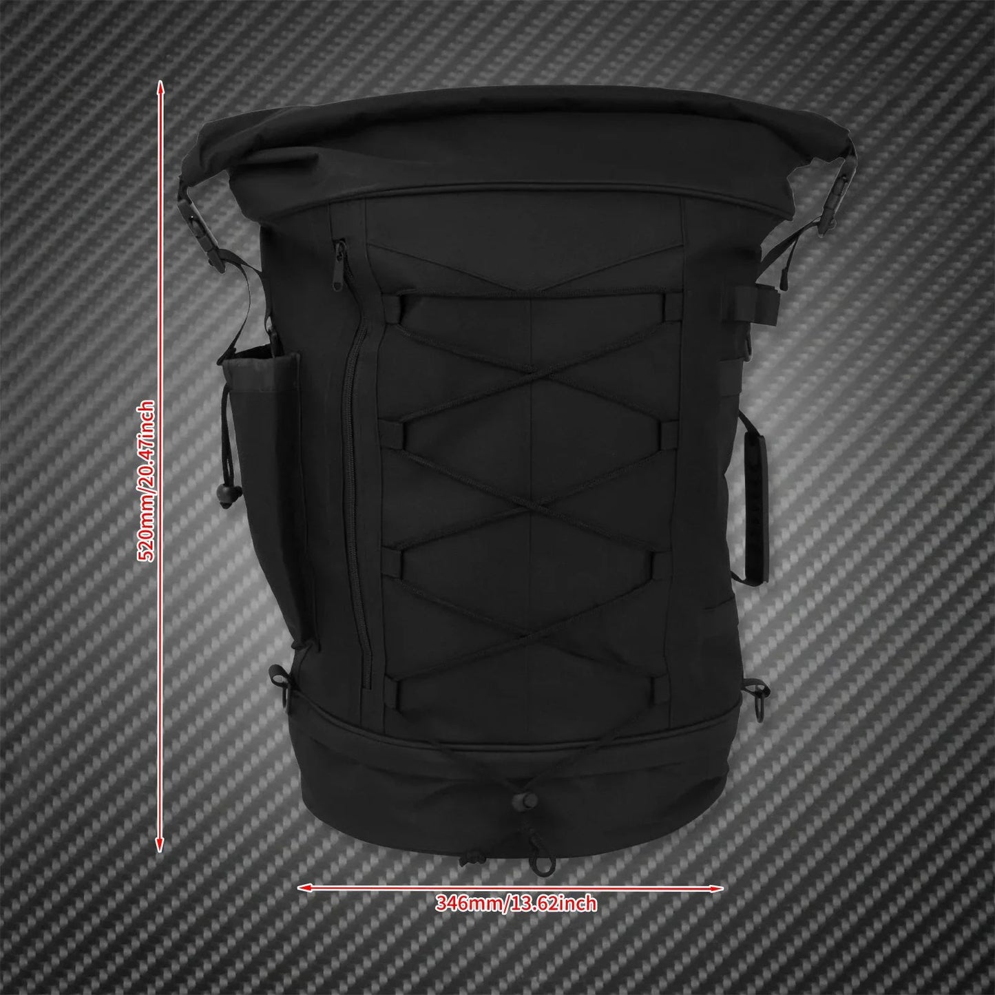 Mochila Universal para Motocicleta, Alforje, Sissy Bar, Encosto, Bolsa de Bagagem Traseira, Mochila Multifuncional para Exterior com Alças