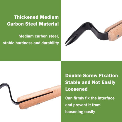 Effortless Weed Removal Tool - T TOVIA Handheld Dandelion Puller & Garden Fork, Durable Metal Construction for Lawn Care