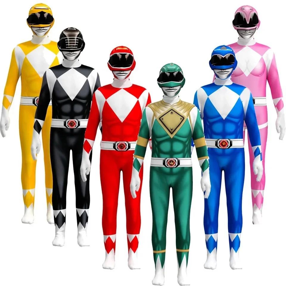 Adult Morpher Superhero Samurai Sentai Shinkenger Rangers Cosplay Fantasia Halloween Costume Mask for Men Boy