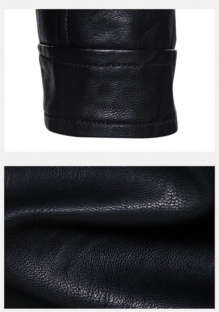 New Men's PU Leather Jacket Motorcycle Style Stand Collar Youth Fashion Outerwear Casual Male Coat Teenage Boy's Biker Vest