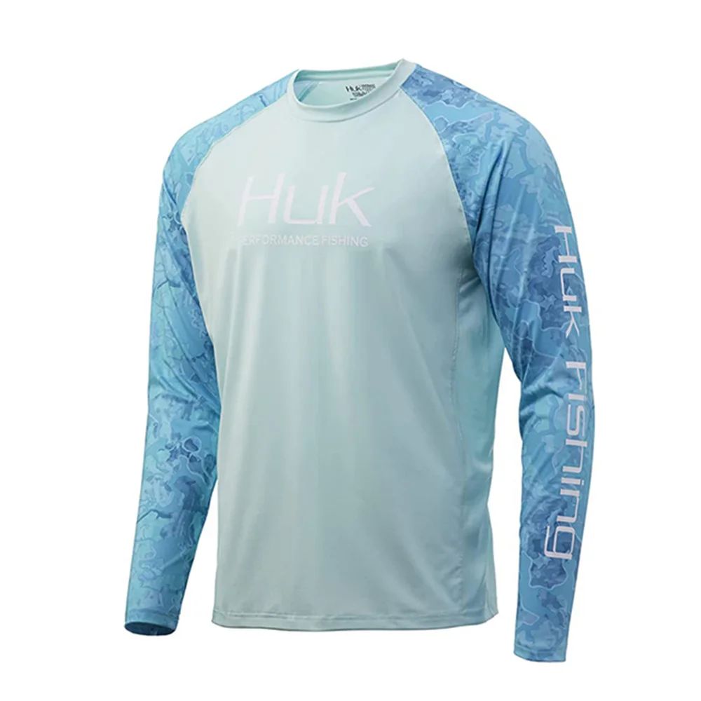 HUK Fishing Shirts Long Sleeve Uv Protection Clothing Mens Outdoor Summer Jersey Upf 50 Clothes Performance Breathable Fishing