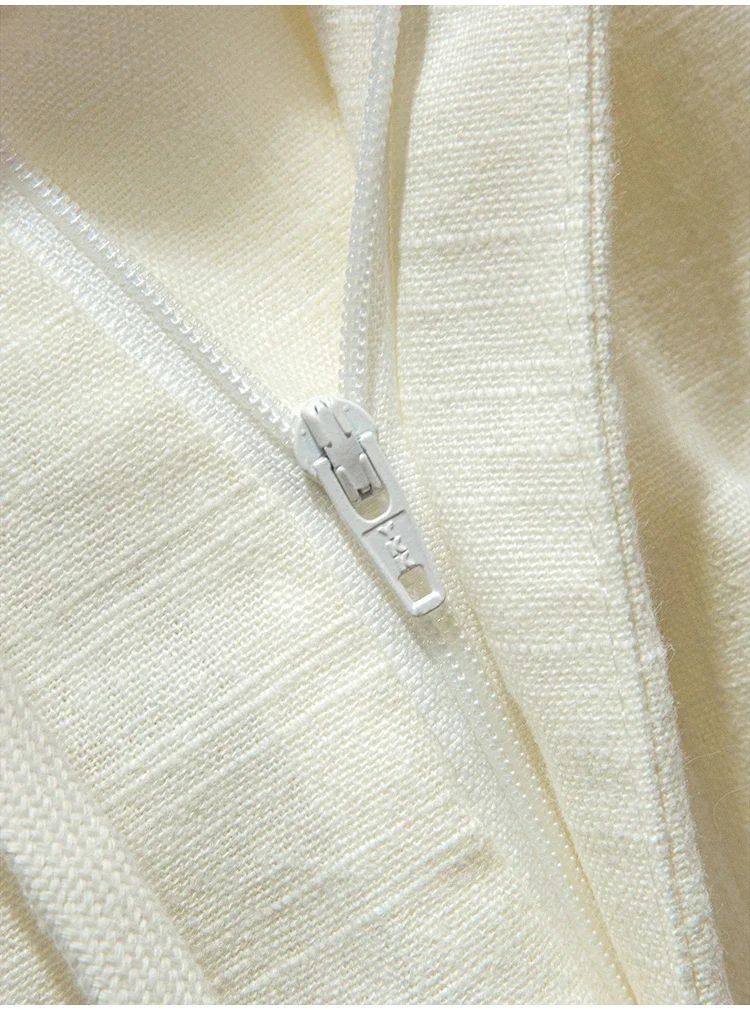 Ramie cotton blend comfortable and breathable summer drawstring casual linen shorts