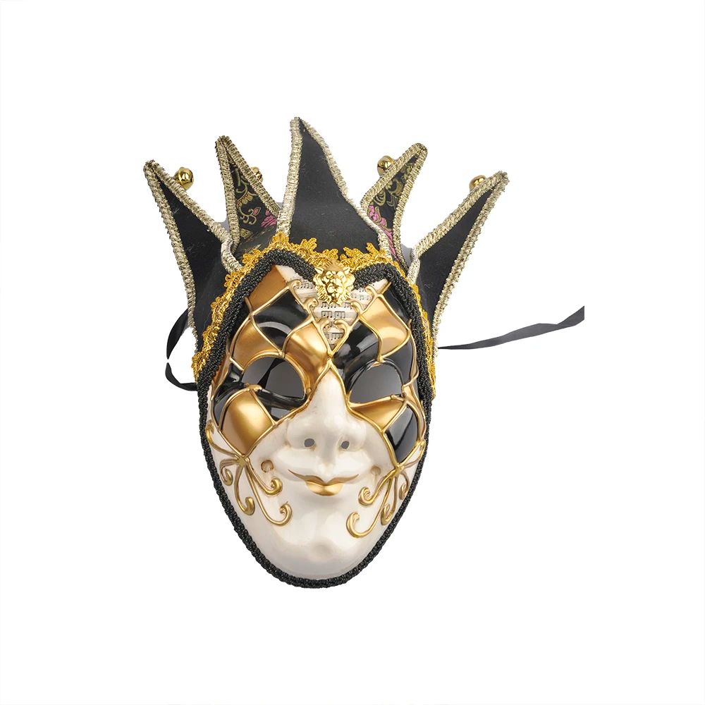 Venetian Comedy Mask Exquisite Decoration Jester Masks