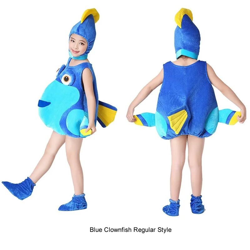 Sea Turtle Cosplay Costume Children‘s Marine animals Performance Clothing Set Hat Clothes Shoe Kids Anime Octopus Shark Dolphin