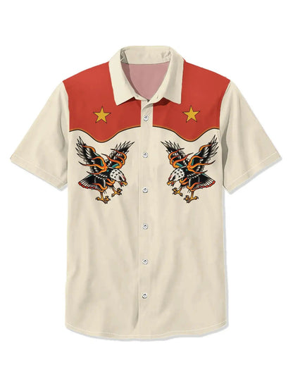 Men's Shirt Summer Casual Fashion Short Sleeved Shirt For Men Loose Breathable H