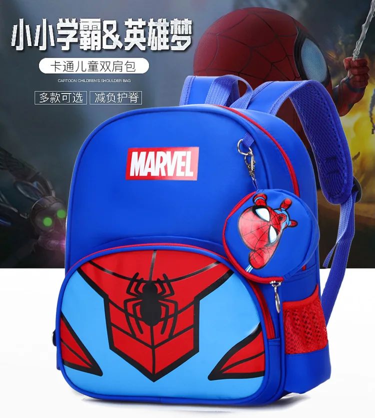 Novas Mochilas Escolares Infantis Meninos Meninas Homem-Aranha Desenho Animado Mochilas Infantis para Jardim de Infância Mochilas Ortopédicas para Crianças de 4 a 13 Anos