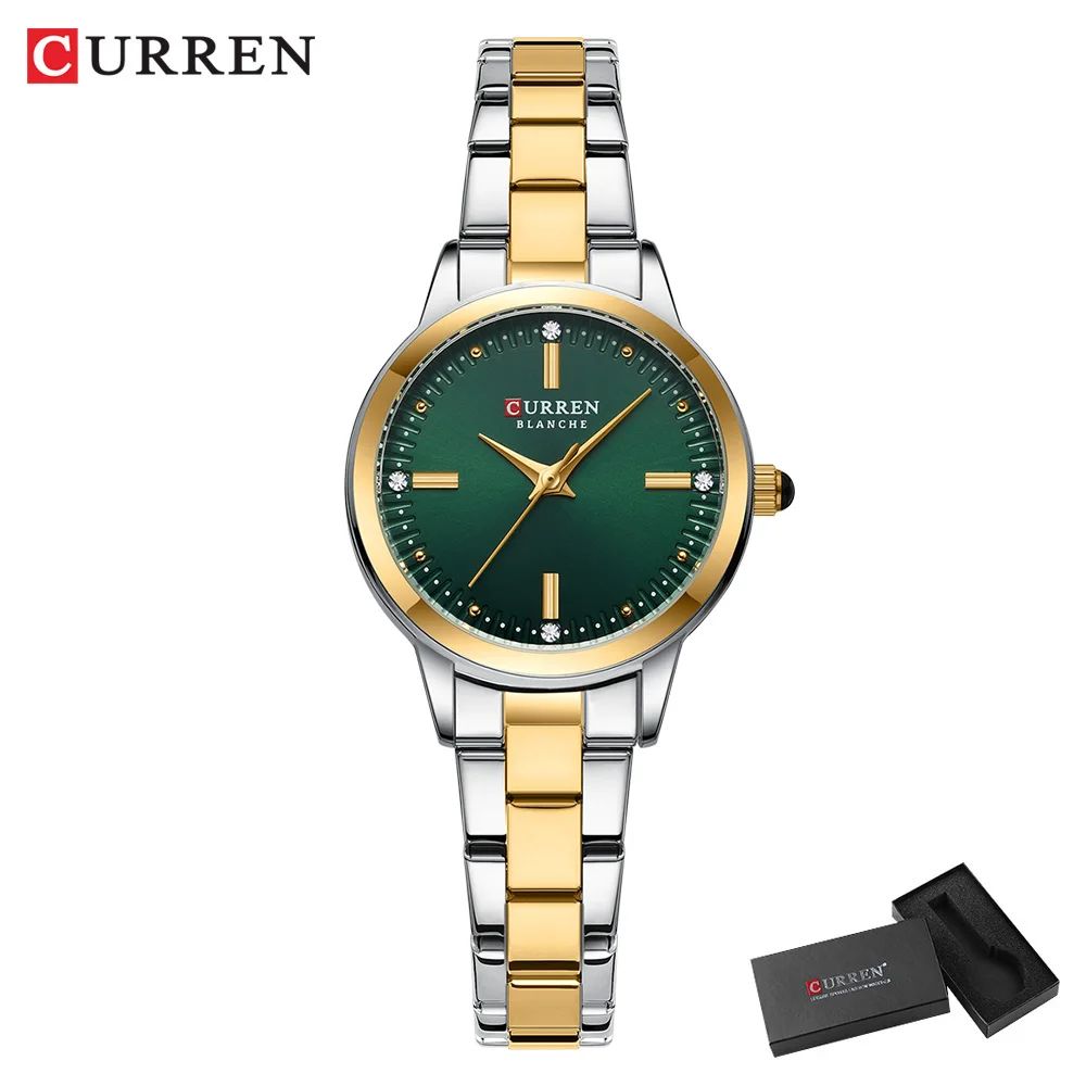 CURREN Women's Watches Fashion Original Quartz Wrist Watch for Ladies Roman Dial Dazzling Diamond Waterproof Luminous Luxury New