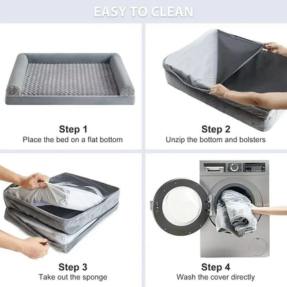 Cama para Cachorro de Luxo de Alta Qualidade Colchonete Ninho para Gato Confortável e Removível Aplicável a Filhotes Cães de Médio a Grande Porte Gatos Suprimentos de Cama Macia para Animais de Estimação