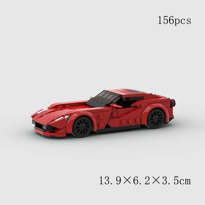 MOC Speed Sports Super Carro de Corrida Blocos de Montar DIY Tijolos Cidade Rally Técnico Grande Veículo de Corrida Presente de Natal Brinquedo
