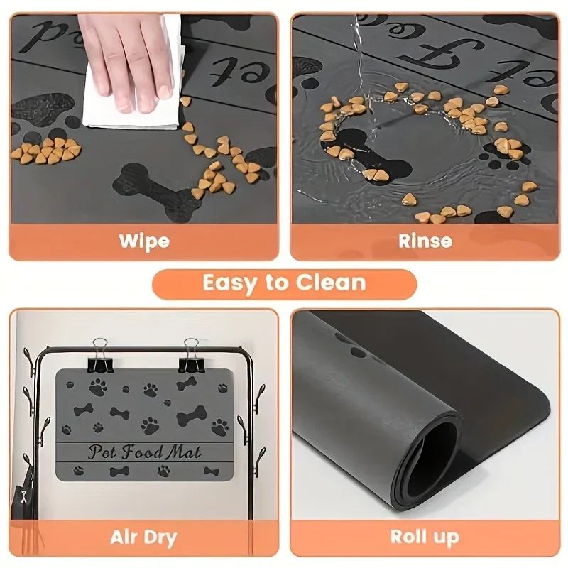Tapete de alimentação para animais de estimação para uso pesado 40x60/50x80cm Grande Absorvente Antiderrapante Para Comedores Bagunceiros Fácil Limpeza Gato Cão À Prova D' Água?