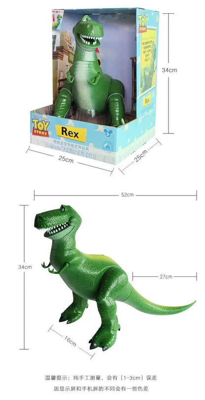 Disney Toy Story Rex Luxury Rex Vocaliza Boneco Articulado Toy Sheriff Woody Pride Modelo Baixo Boneca 34cm Presentes de Brinquedo para Crianças