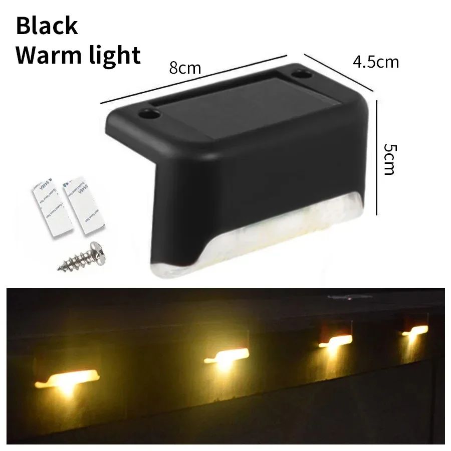1-8Pack Solar Deck Lights Outdoor Waterproof Solar LED Lights Garden Decor Sunlight for Stairs Railing Yard Pathway Lighting