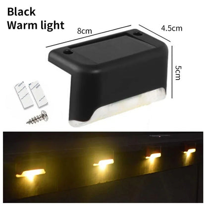 1-8Pack Solar Deck Lights Outdoor Waterproof Solar LED Lights Garden Decor Sunlight for Stairs Railing Yard Pathway Lighting