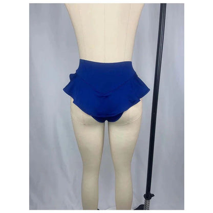 New Shorts Women Skirts Pants High Waist Pole Dance Ruffled Hot Short Pant Sports Mini Tight Pleated Fitness Yoga Shorts Summer