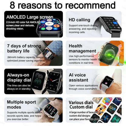 Smartwatch Ultrafino Masculino Feminino Tela Sempre Ativa Pulseira Esportiva Chamada Bluetooth Fashion Smartwatch Saúde Mostrador Personalizado