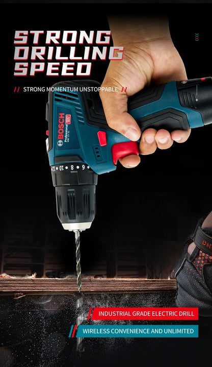Furadeira elétrica profissional Bosch-GSB-12-V30, parafusadeira sem fio, multifuncional, para uso doméstico, chave de fenda, faça você mesmo