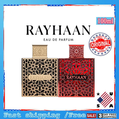 RAYHAAN Crimson Elixir Eau de Parfum Spray for Unisex 3.4 Ounce  EDP Perfume Long Lasting Unisex Cologne Men&Women