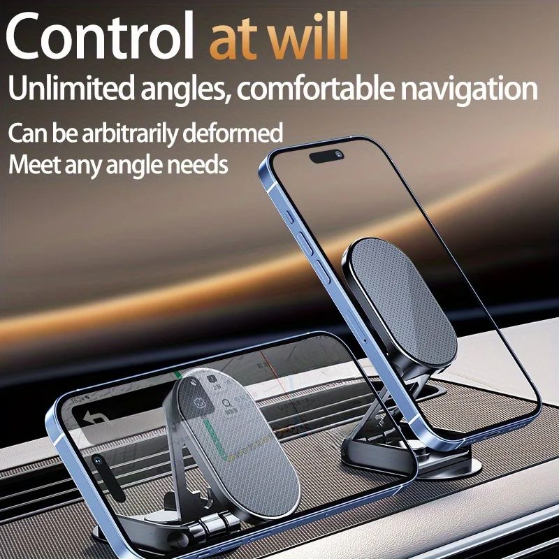 360° Rotation Magnetic Car Phone Holder Dashboard GPS Foldable Cell Phone Stand Mount For All Smartphones Universal Auto Bracket