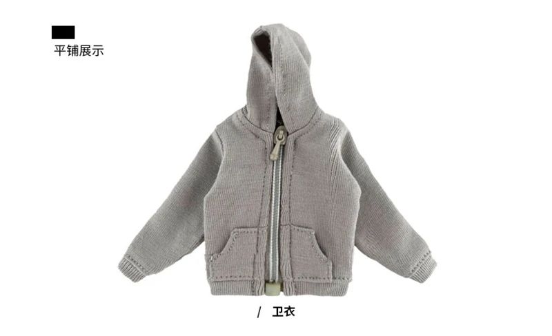 1/12 Scale Male Casual Zippered Hoodie Vest Pants Clothes Set Loose Short Sleeves T-Shirt Shorts Fit 6" Action Figures Body Doll